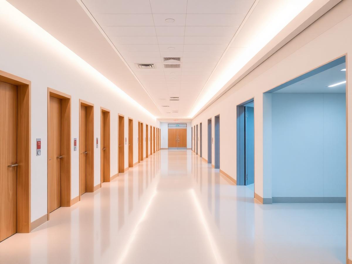 Healthcare corridor interior